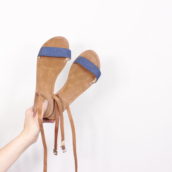 Joe Fresh Shoes - *Joe Fresh Denim Strap Sandal